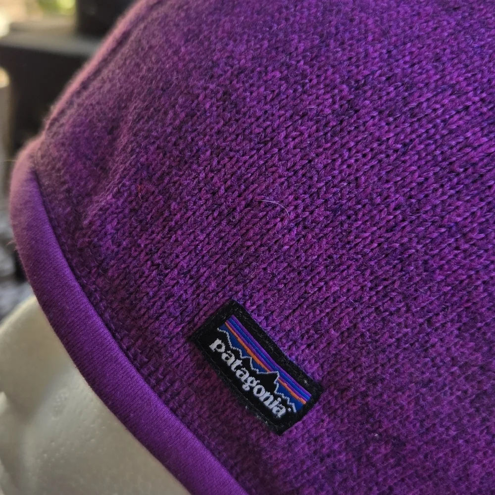 Patagonia Purple Fleece Lined Beanie